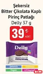 DELLY ŞEKERSİZ BİTTER ÇİKOLATA KAPLI PİRİNÇ PATLAĞI 37 G fiyat ve kampanya bilgisi